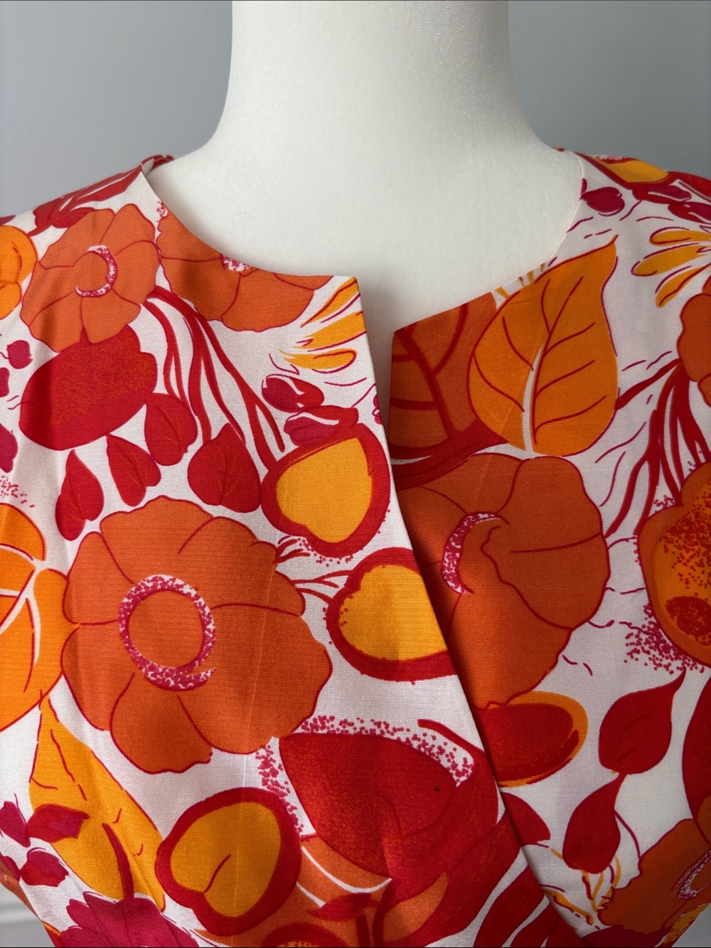 Vintage Bob Mackie Studio Top Sz 6 Wrap Top SILK Foral 60s Office Chic Retro Mod - Picture 3 of 10